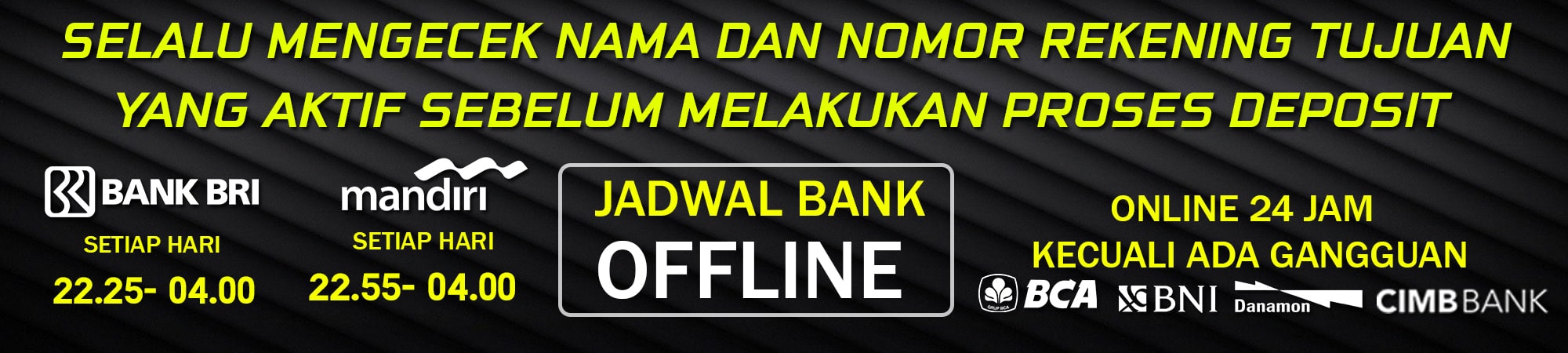 Jadwal bank Judi Online Jadwal bank Judi Online